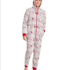Holiday hooded pajama polar bear onsie